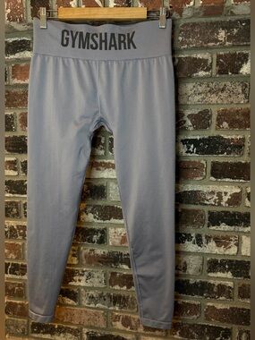 Gymshark Seamless Crop Intense Steel Blue Women’s leggings